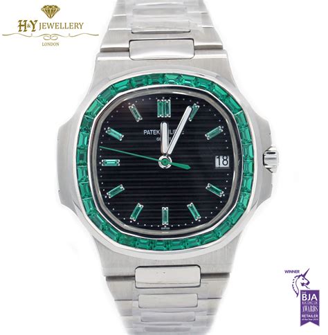 patek philippe nautilus platinum 5711 with green emeralds|patek philippe nautilus platinum price.